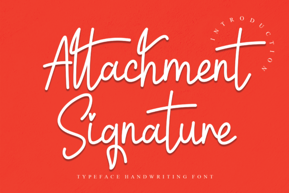 Attachment Signature Font for Business