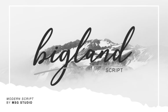 Bigland Font: Elegant Script for Web Design