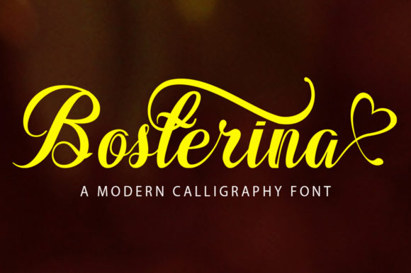 Bosterina: A Romantic Script Font for Digital Marketing