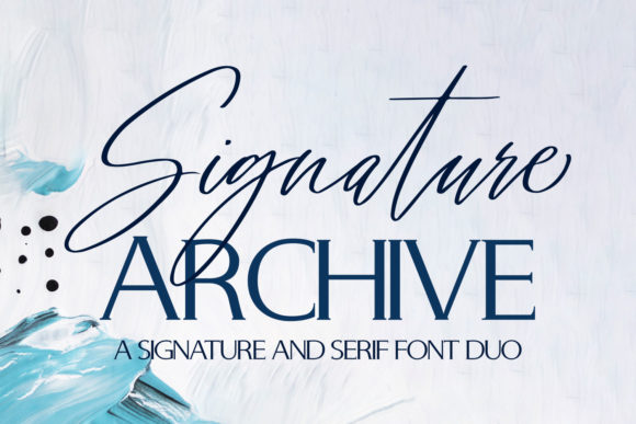 Signature Archive Font for Web Design